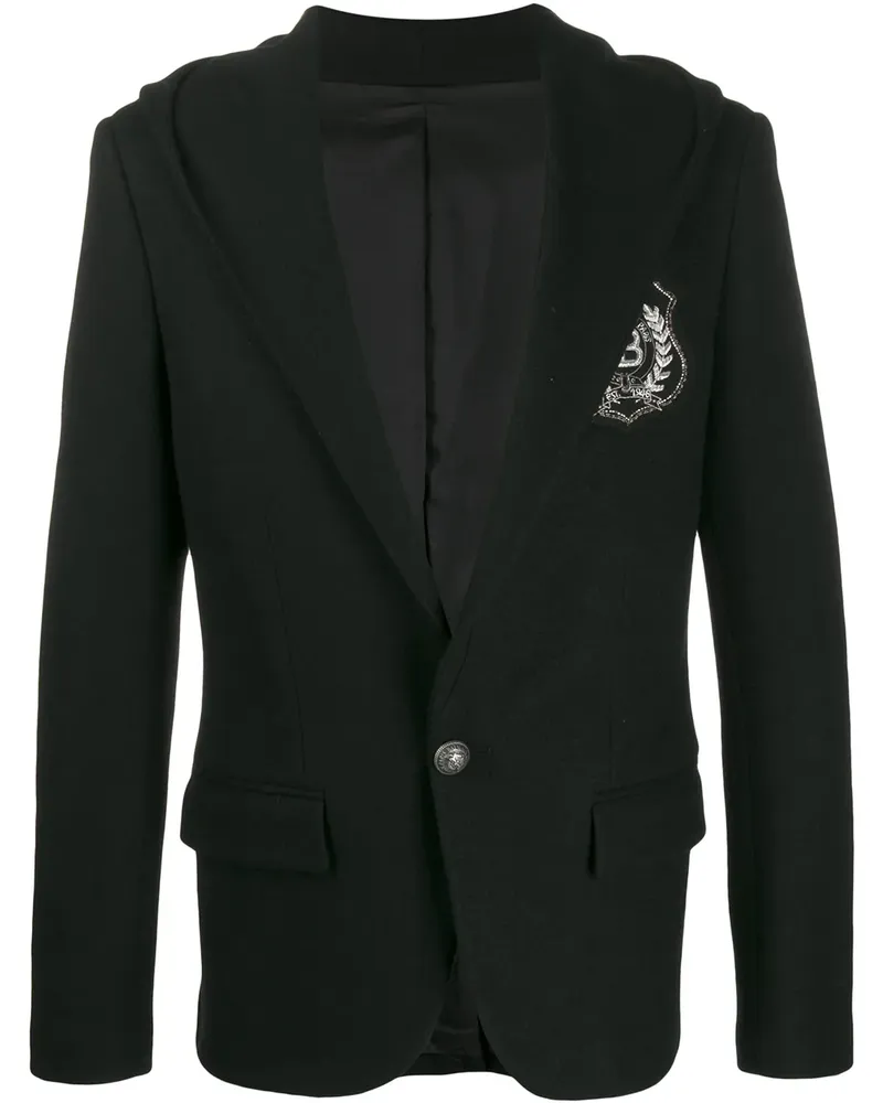 Balmain Sakko mit Kapuze - Schwarz Schwarz