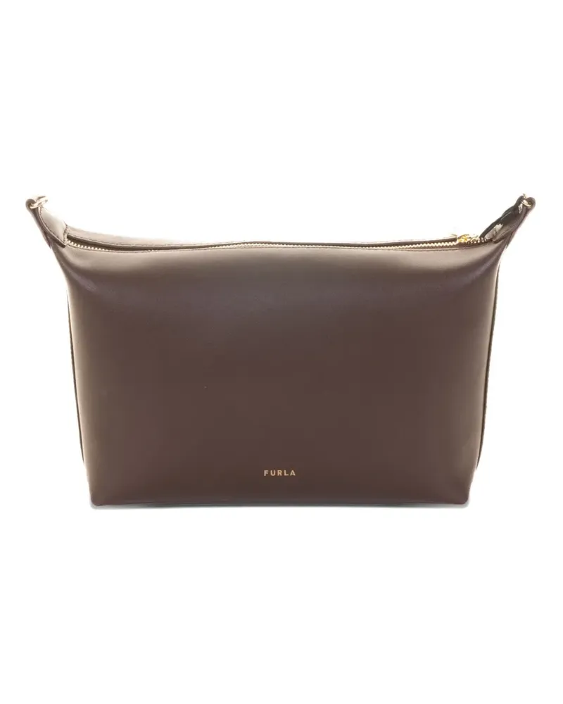 Furla Schultertasche mit Reißverschluss - Braun Braun
