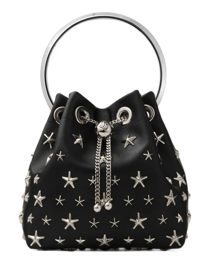 Jimmy Choo Bon Bon star-studded bucket bag - Schwarz Schwarz