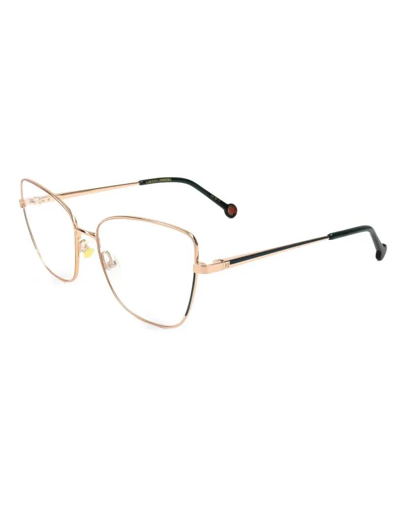 Carolina Herrera New York Brille mit geometrischem Gestell - Gold Gold