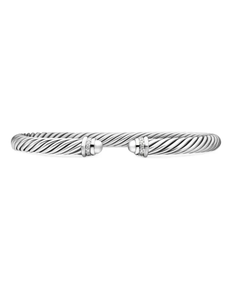 David Yurman Cable Classics Armband aus Sterlingsilber mit Diamant 5mm Silber