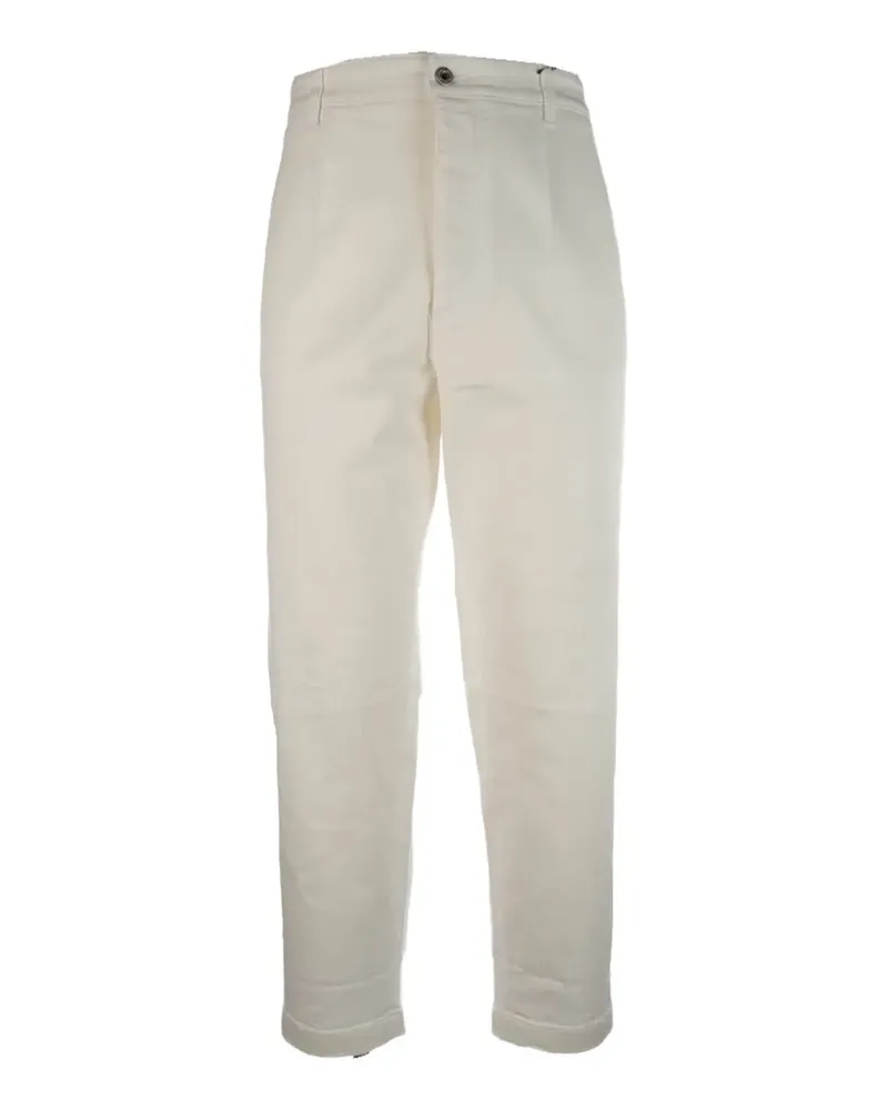 PENCE button-fastening buckle-detail trousers - Weiß Weiß