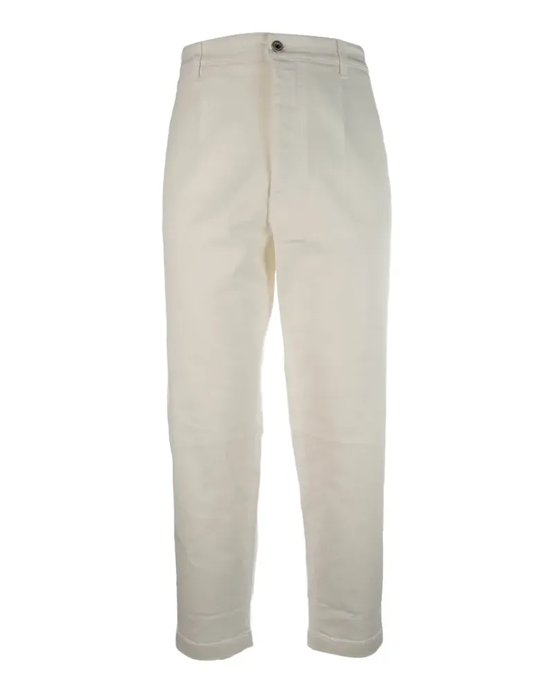 PENCE Hose mit Knopfverschluss und Schnallendetail - Weiß Weiß
