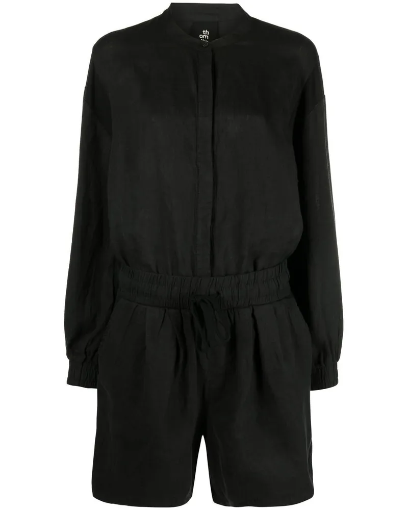 THOM KROM Playsuit im Hemdstil Schwarz