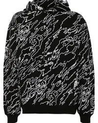 maharishi Hoodie mit grafischem Print Schwarz