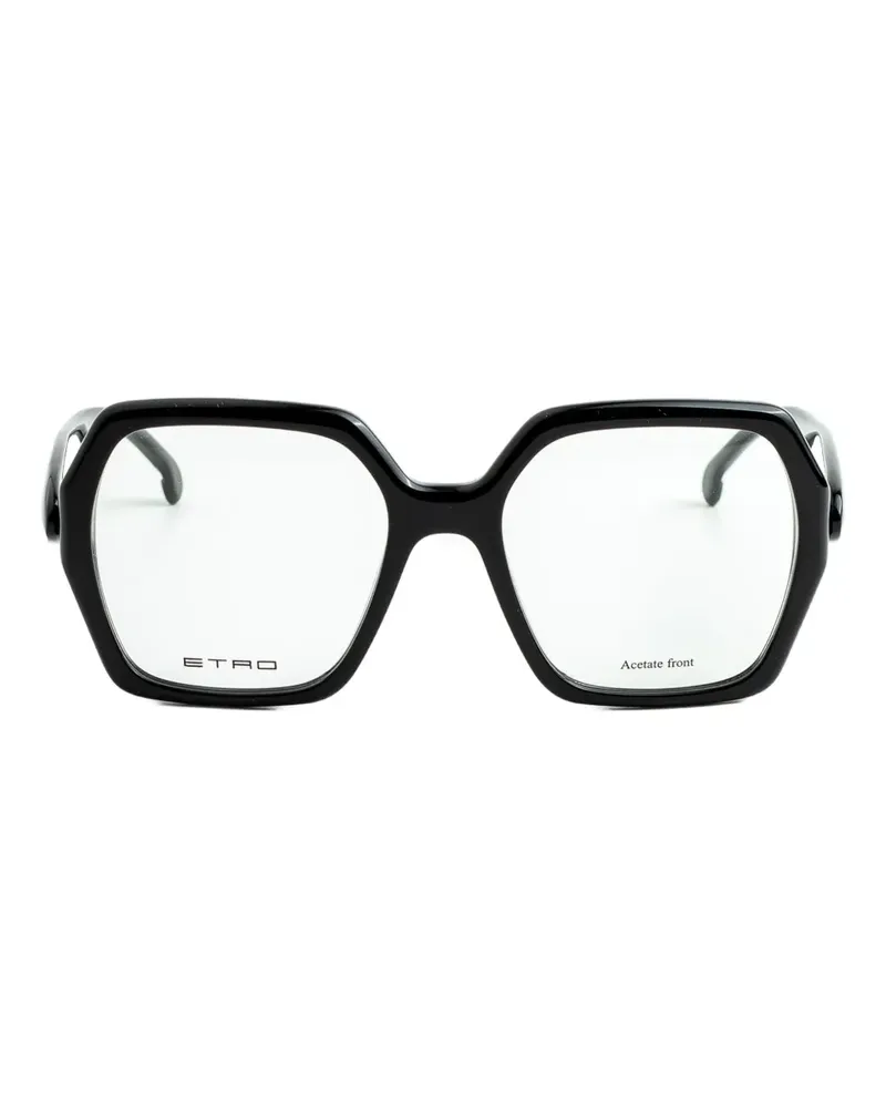 Etro Brille mit Oversized-Gestell - Schwarz Schwarz