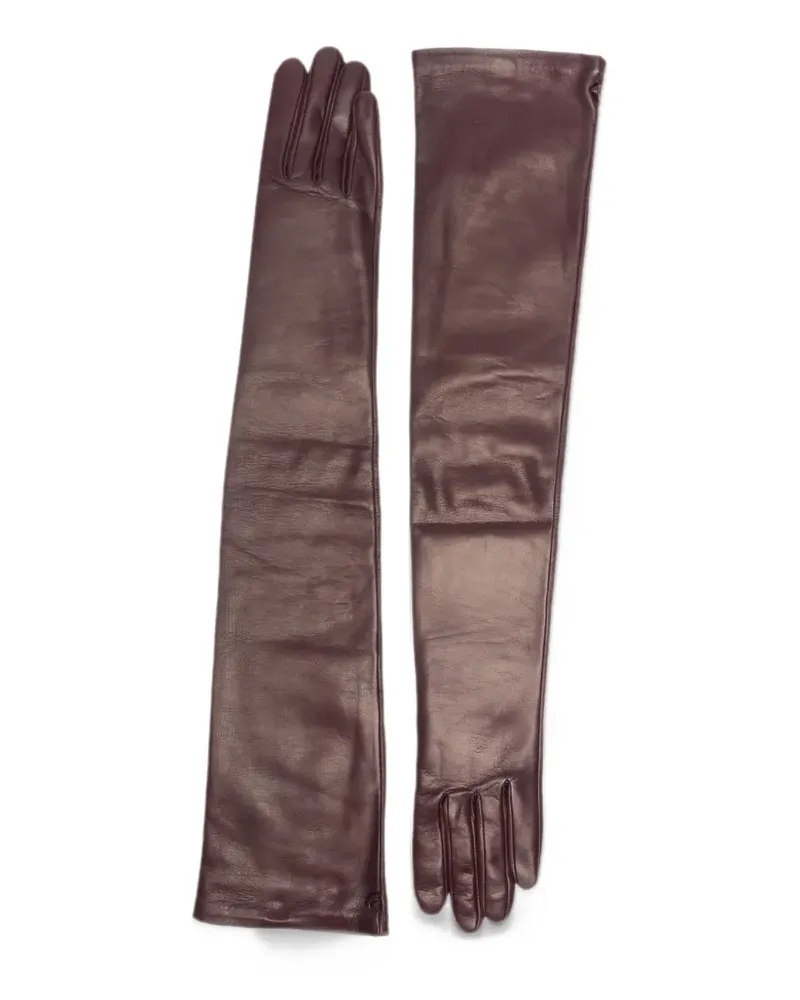 Agnelle Glamour long-length leather gloves - Rot Rot