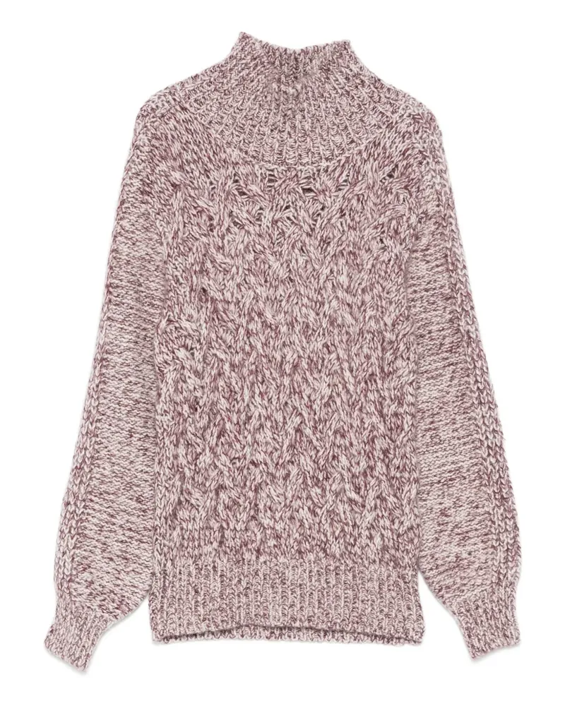 Eleventy cable-knit high-neck sweater - Violett Violett