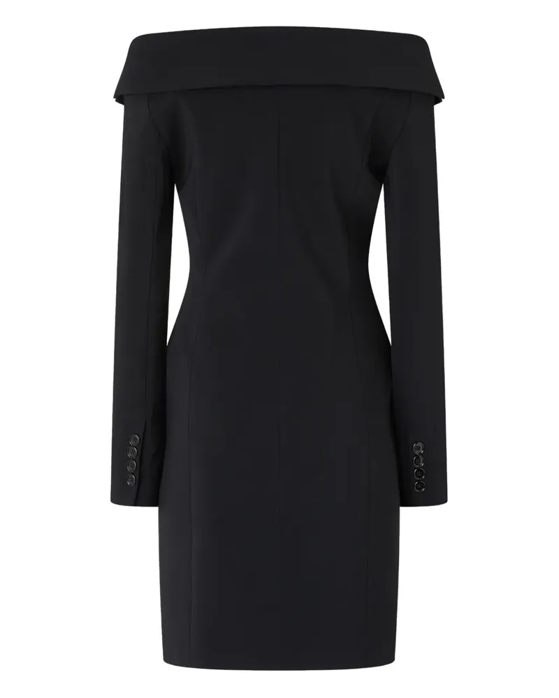 Pinko Schulterfreies Midikleid mit Knöpfen - Schwarz Schwarz