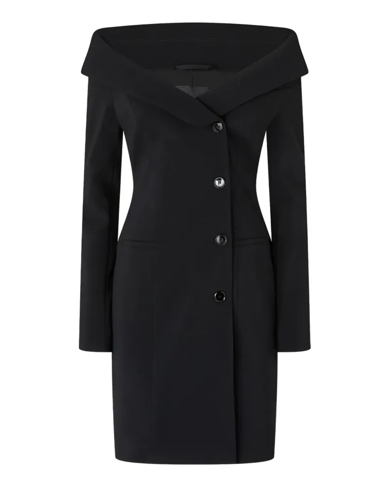 Pinko Schulterfreies Midikleid mit Knöpfen - Schwarz Schwarz