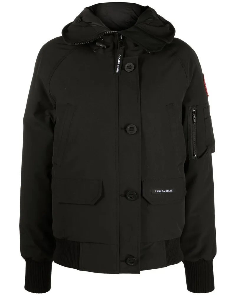 Canada Goose Hoodie mit Logo-Patch - Schwarz Schwarz