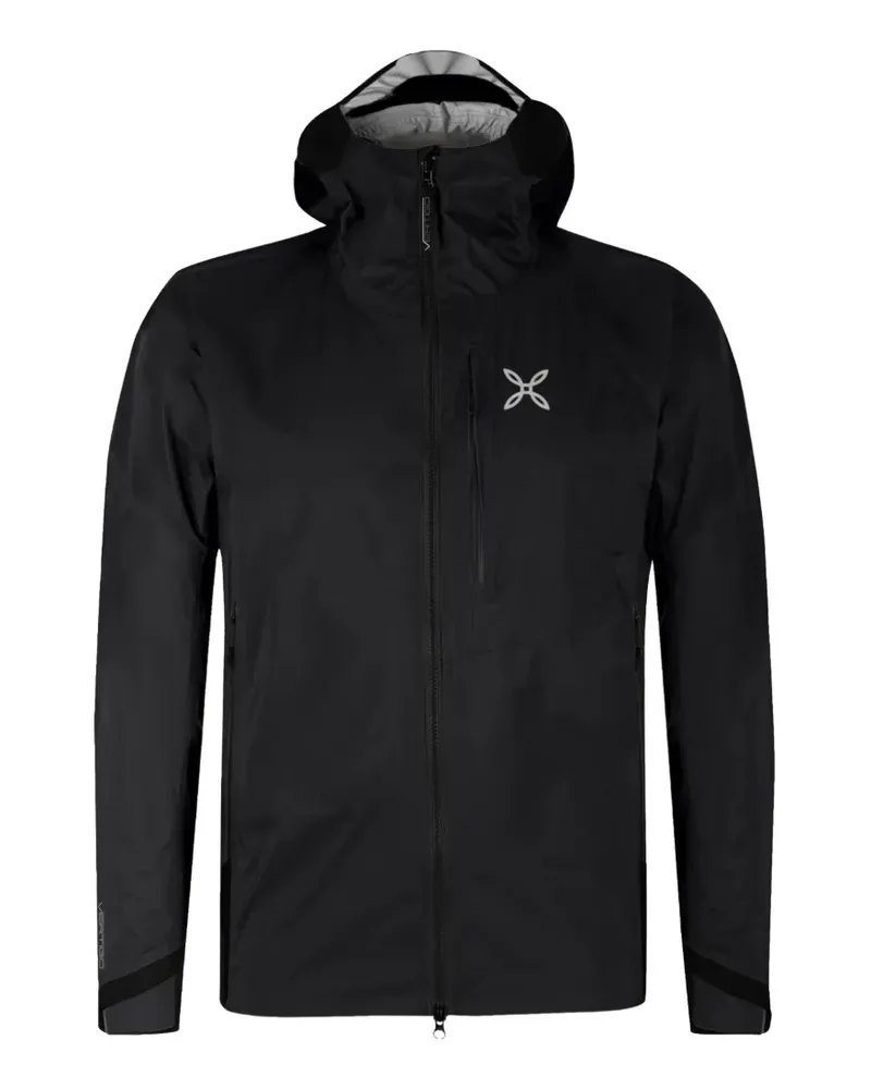 Montura Kapuzenjacke mit Logo-Print - Schwarz Schwarz