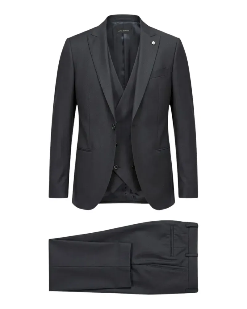 Luigi Bianchi Mantova peak-lapels three-piece suit - Grau Grau