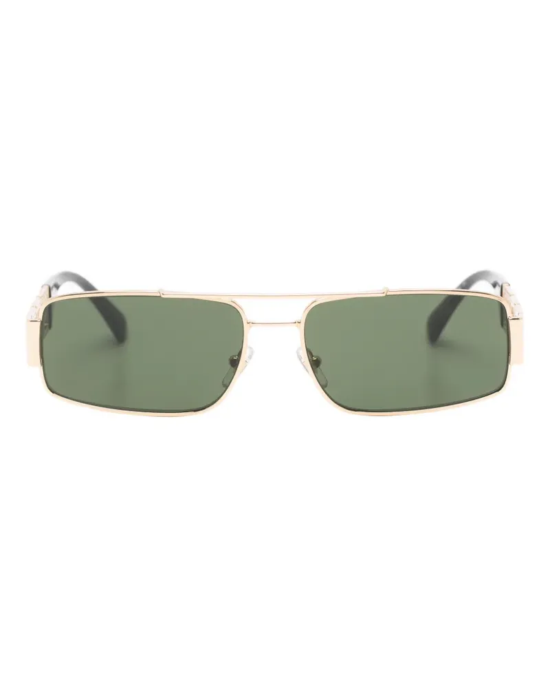 Versace Sonnenbrille mit eckigem Gestell - Gold Gold