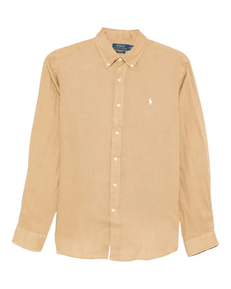 Ralph Lauren button-down linen shirt - Nude Nude