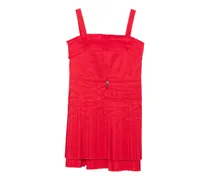 Plissiertes Minikleid - Rot