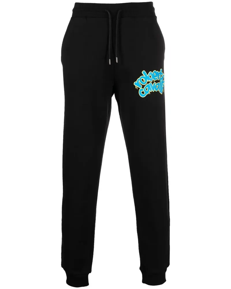 Roberto Cavalli Jogginghose mit Graffiti-Print - Schwarz Schwarz