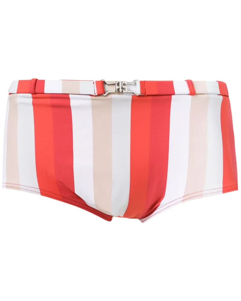 Amir Slama Gestreifte Badehose - Rot Rot