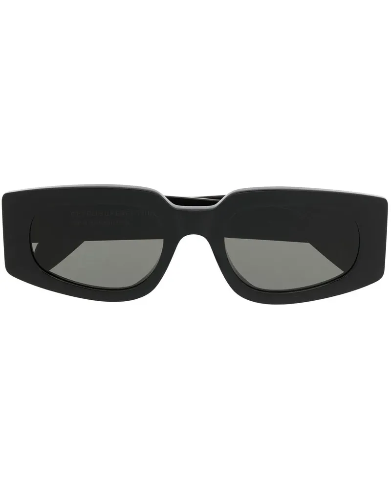 RETROSUPERFUTURE Sonnenbrille mit eckigem Gestell - Schwarz Schwarz