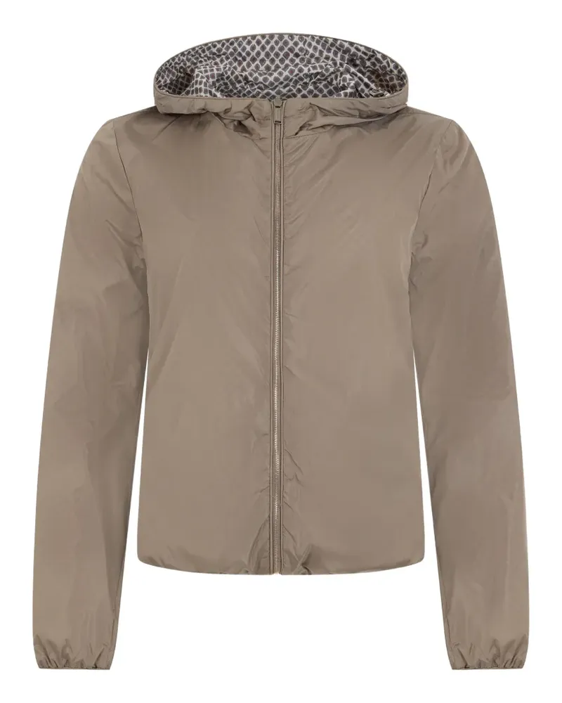 MOORER Tessdor hooded zip-up jacket - Nude Nude