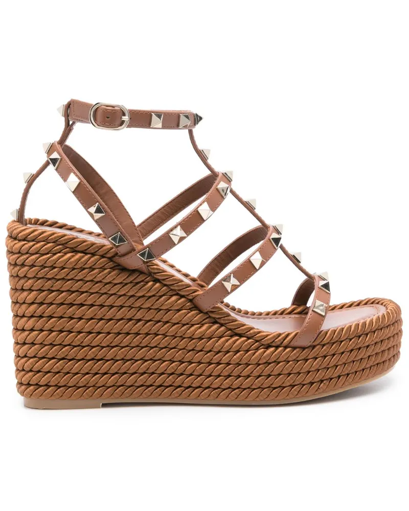 Valentino Garavani Rockstud Sandalen 100mm - Braun Braun
