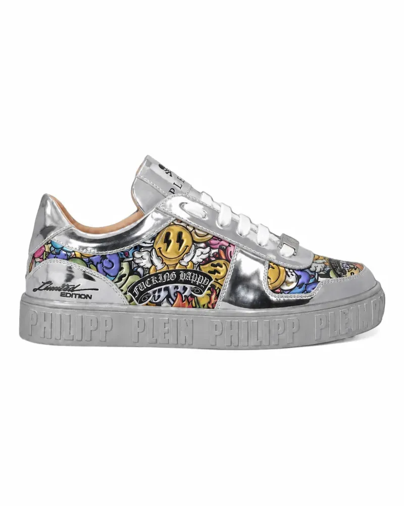 Philipp Plein Smile All Over Sneakers - Silber Silber