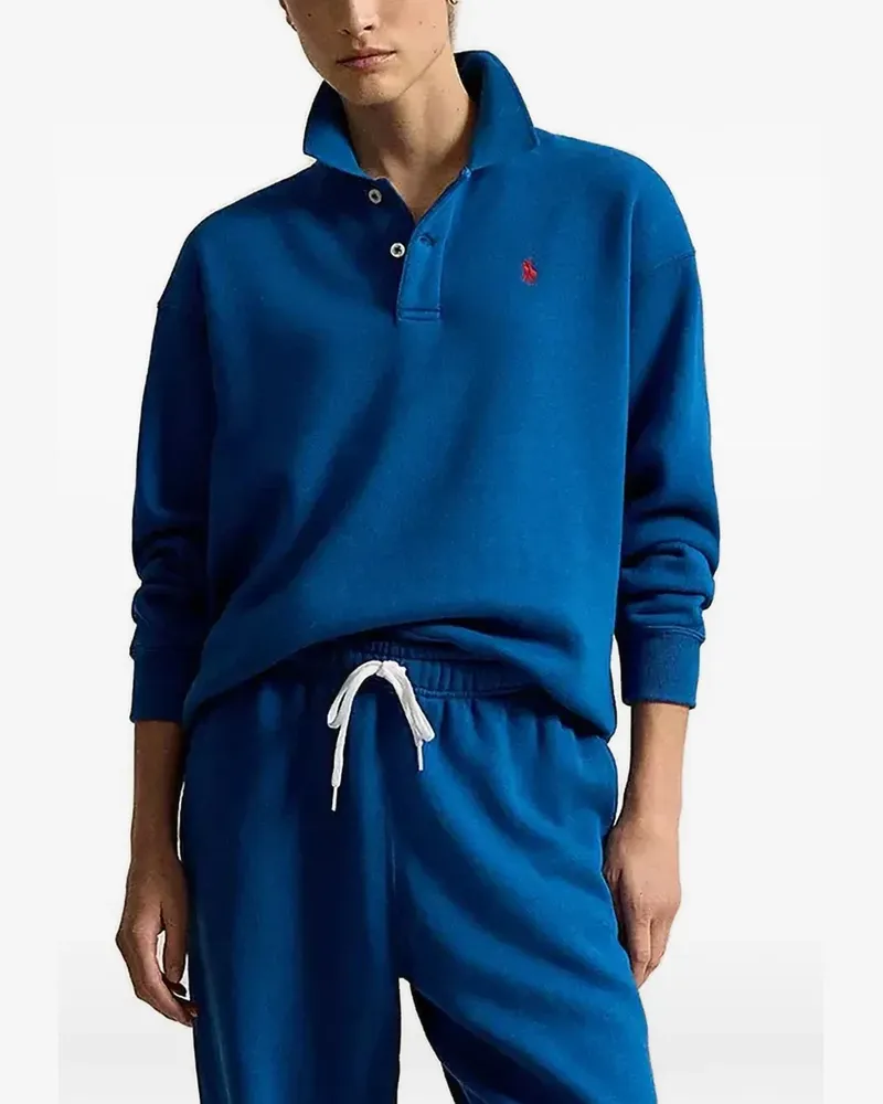 Ralph Lauren polo-collar fleece pullover - Blau Blau