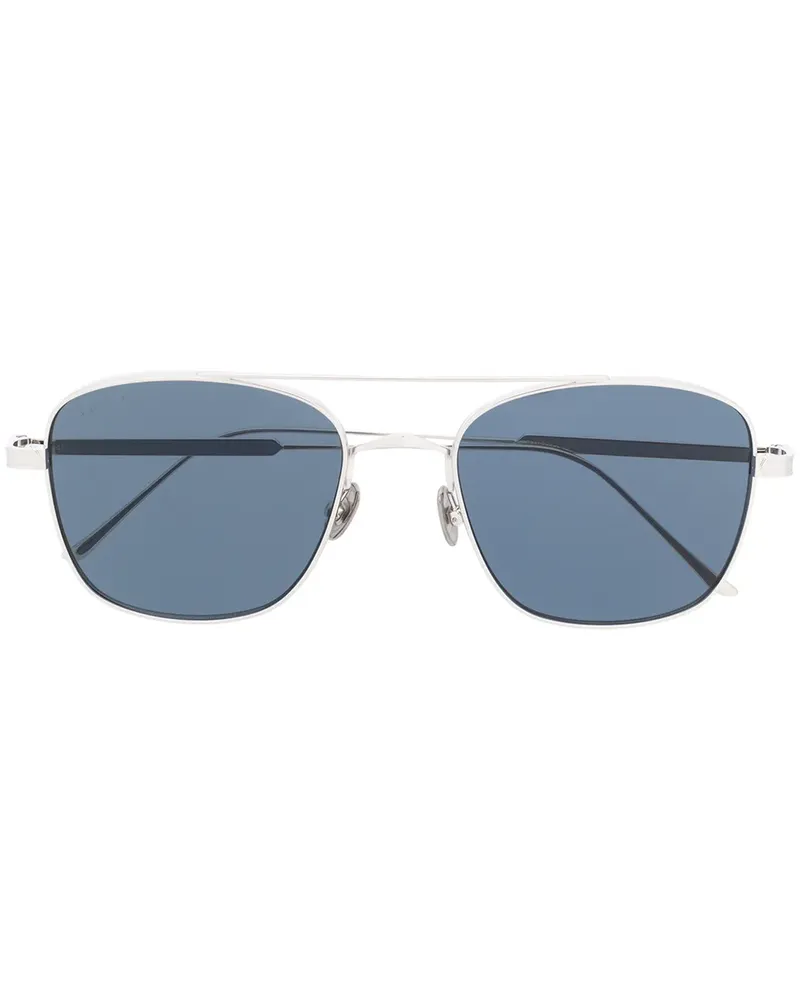 Cartier Sonnenbrille mit eckigem Gestell - Silber Silber