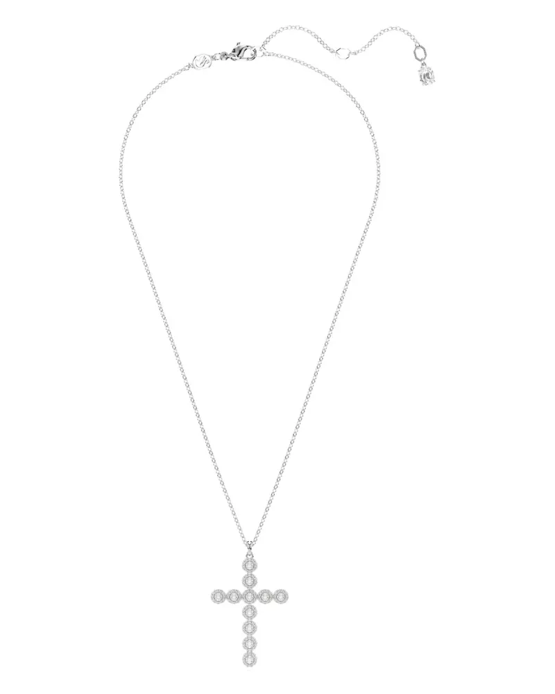 Swarovski Halskette mit perlenverziertem Kreuz - Silber Silber