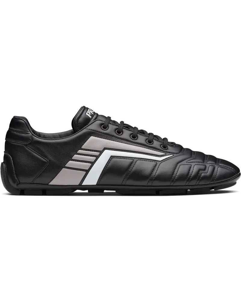 Prada Low-Top-Sneakers im Fußball-Design - Schwarz Schwarz