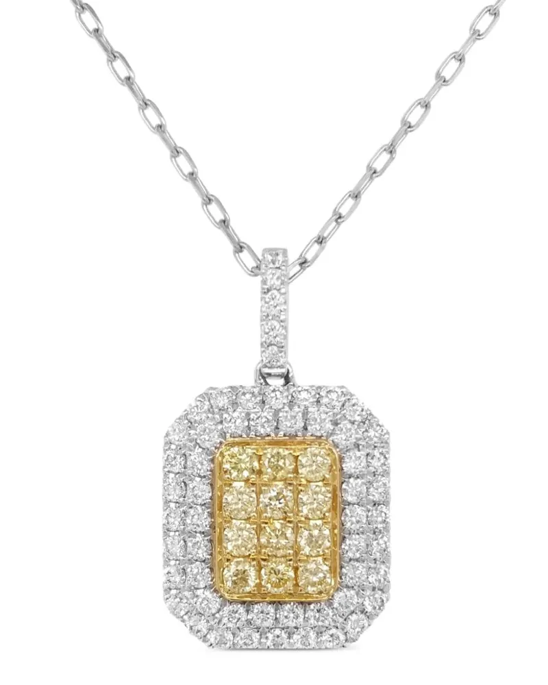 HYT Jewelry 18kt Gold- und Platinhalskette mit Diamanten - Silber Silber