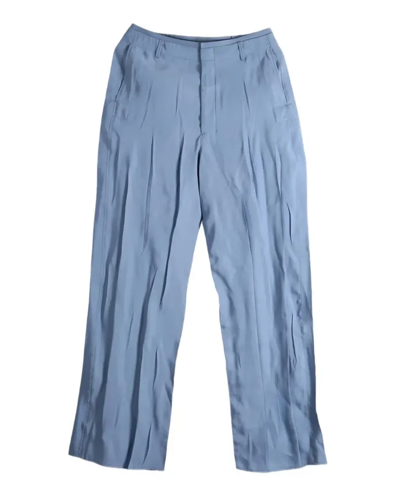 Christophe Lemaire pleated pressed-crease trousers - Blau Blau