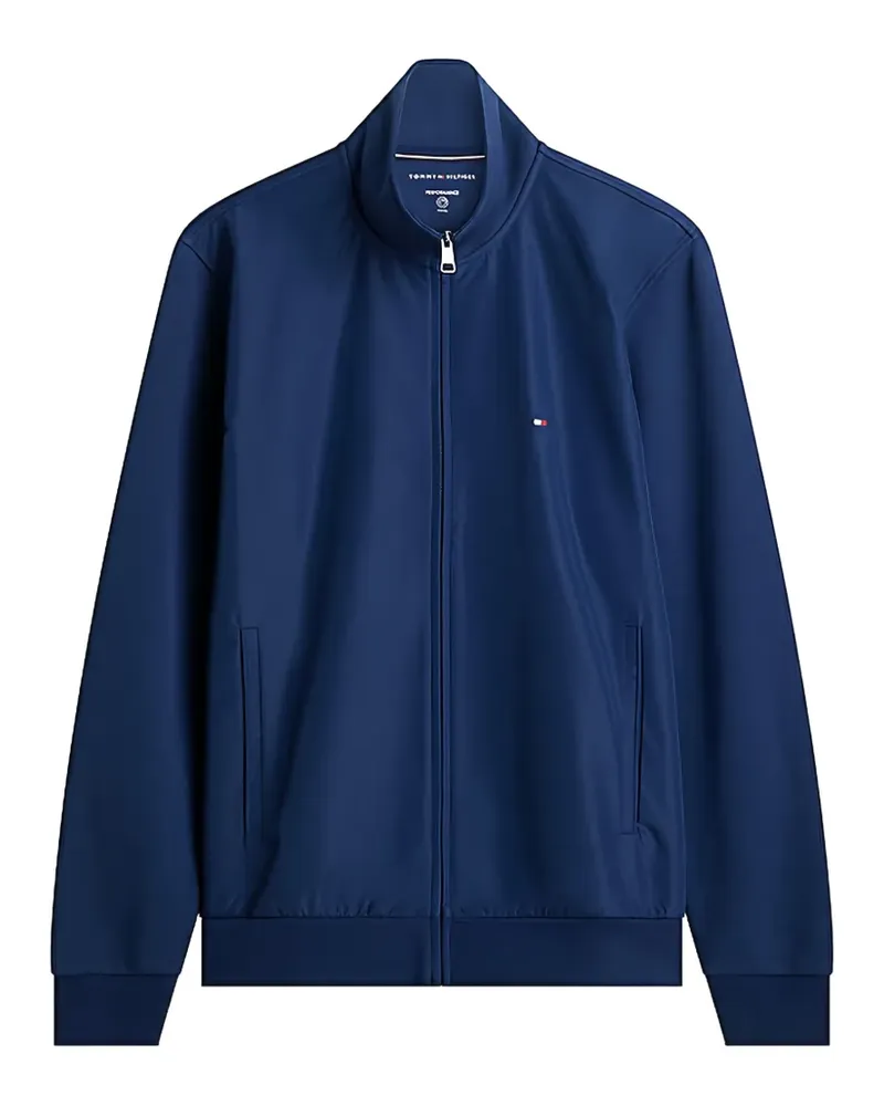 Tommy Hilfiger Essential logo-embroidered zip-up sweatshirt - Blau Blau