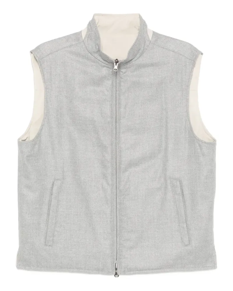 N.Peal Wendbare Weste mit Reißverschluss - Grau Grau