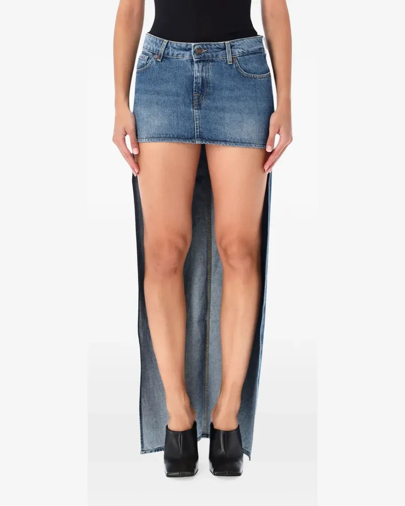 7 for all mankind Asymmetrischer Rock - Blau Blau