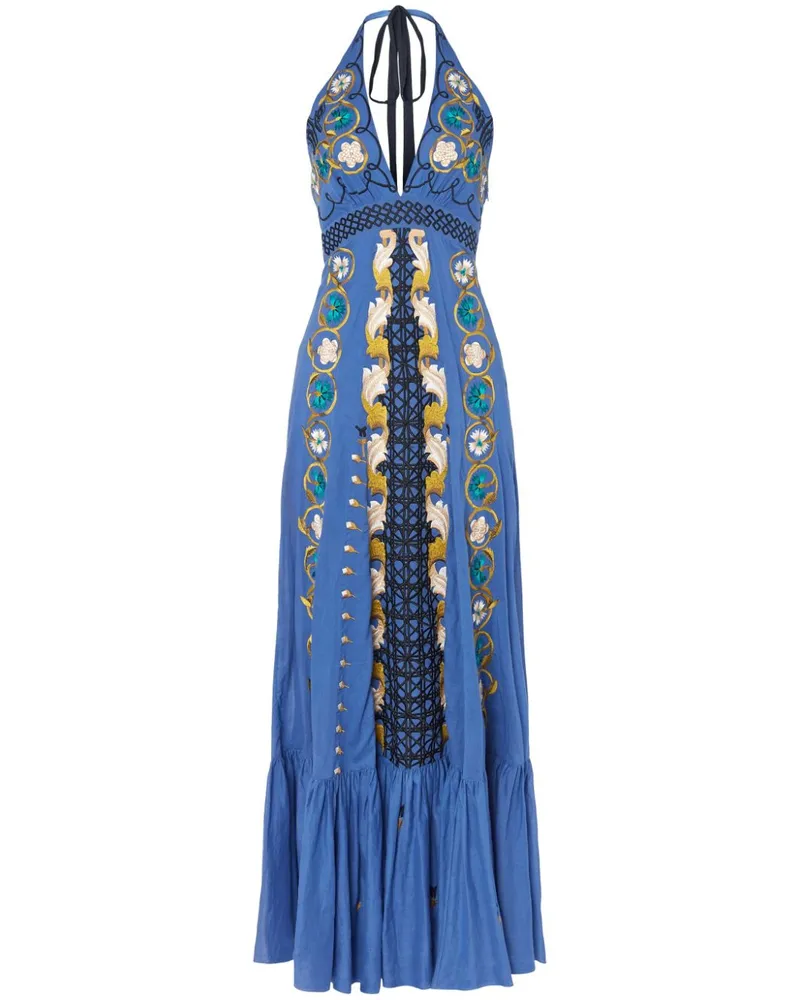 Temperley London Florentine Maxikleid - Blau Blau