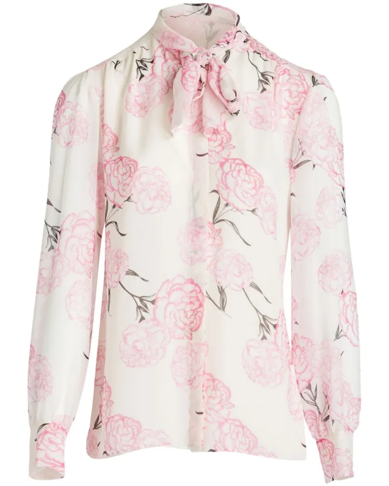 Giambattista Valli Bluse mit Blumen-Print Rosa