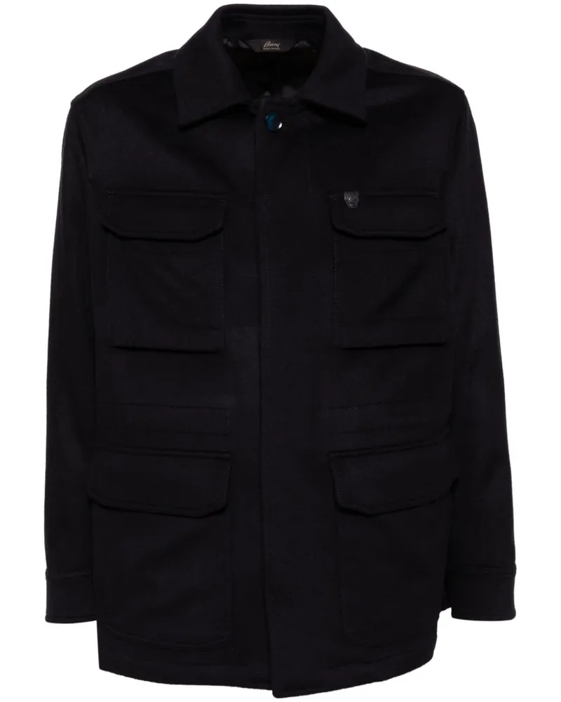 Brioni Sahariana Jacke - Blau Blau