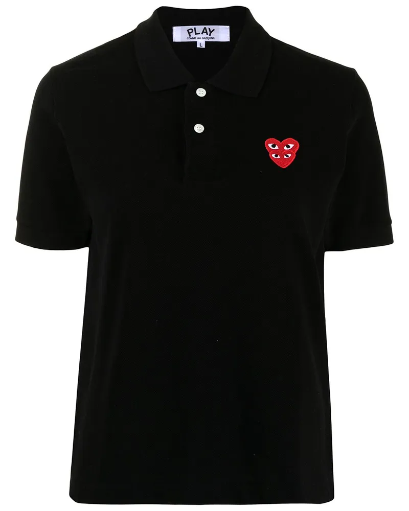 Comme des Garçons Poloshirt mit Logo-Patch - Schwarz Schwarz