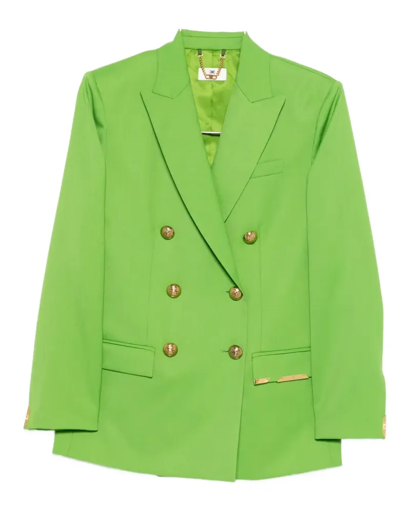 Elisabetta Franchi double-breasted embellished-pocket blazer - Grün Grün