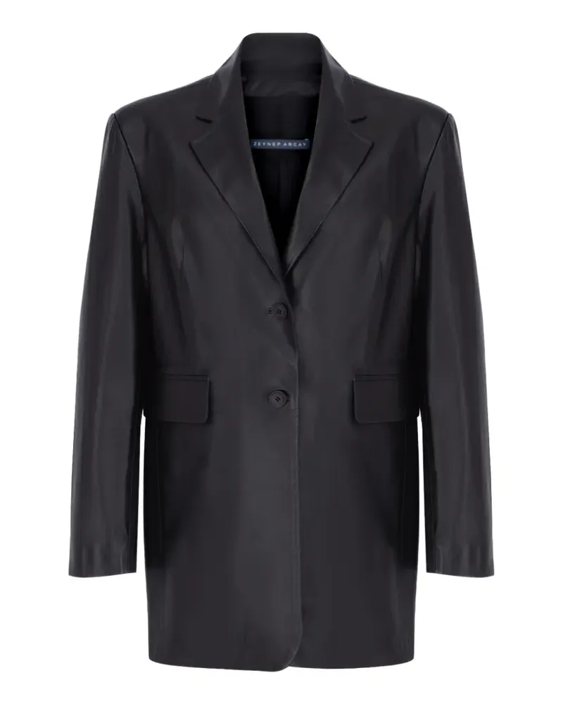 Zeynep Arcay leather blazer - Schwarz Schwarz