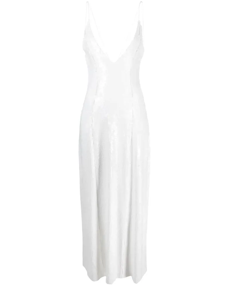 KHAITE Carina Midikleid aus Seide - Weiß Weiß