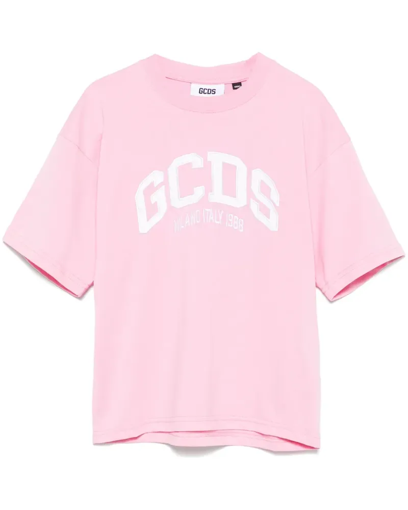 GCDS T-Shirt mit Lounge-Logo - Rosa Rosa