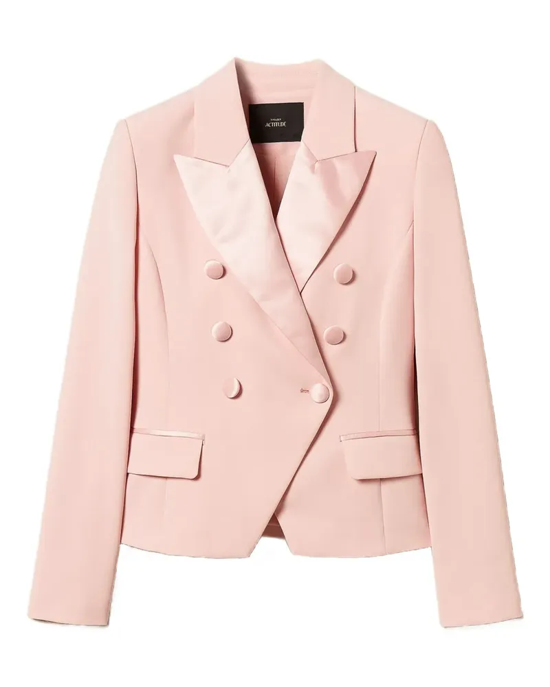 Twin-Set Doppelreihiger Blazer - Rosa Rosa