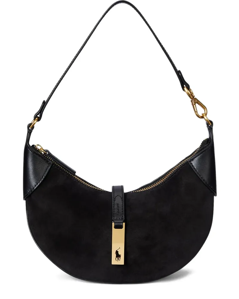 Ralph Lauren Schultertasche aus Wildleder - Schwarz Schwarz