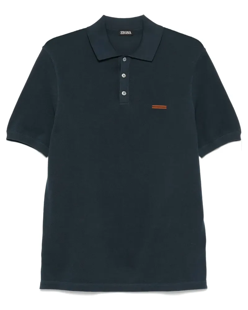Ermenegildo Zegna Klassisches Poloshirt Blau