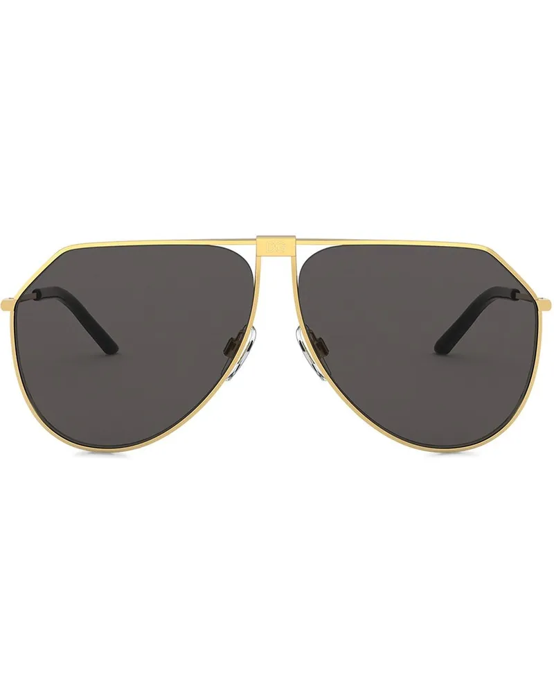 Dolce & Gabbana Schmale Pilotenbrille Gold