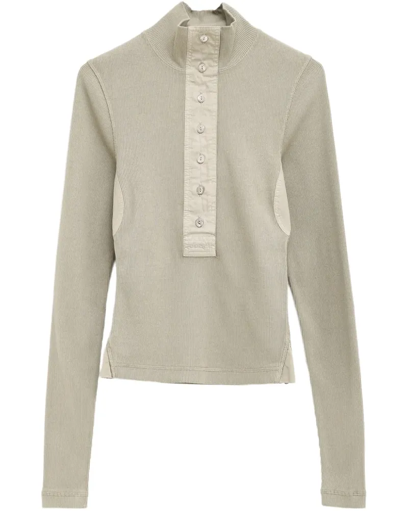 Gucci Fein geripptes T-Shirt - Grün Grün