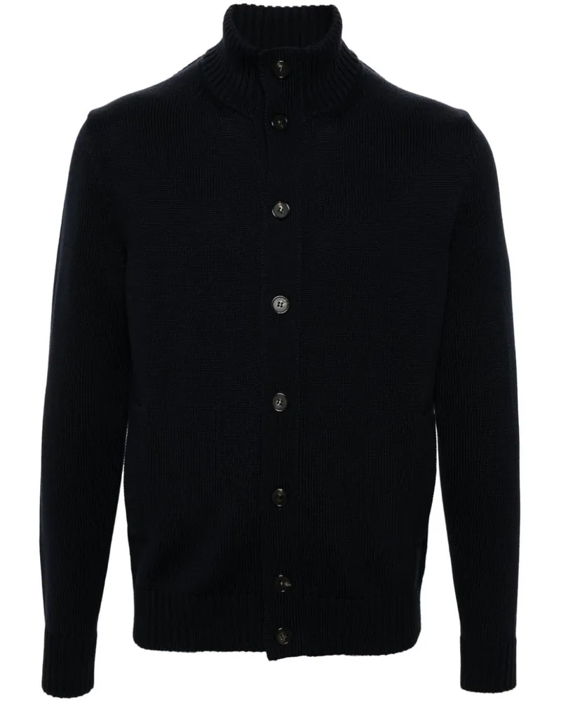 Zanone Cardigan im Bomber-Look - Blau Blau