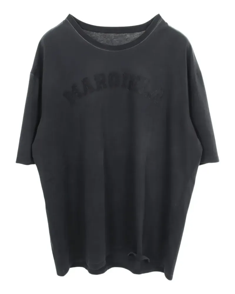Maison Margiela 2010s Oversized-T-Shirt mit Logo - Schwarz Schwarz